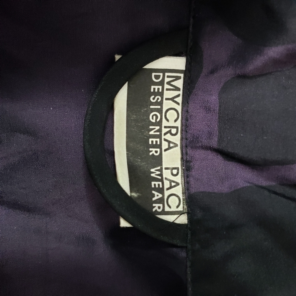 Mycra Pac Designer Wear purple black animal print lightweight packable jacket - Picture 9 of 10